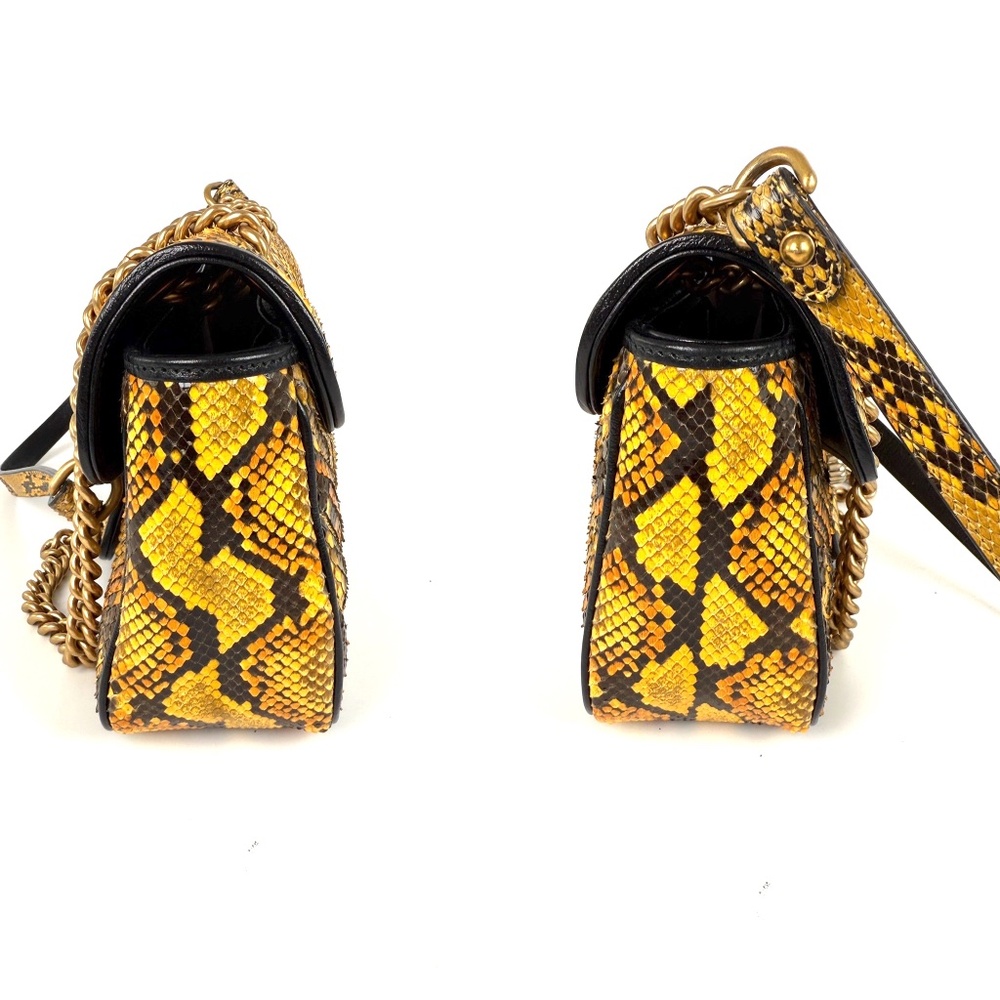Gucci Gg Marmont Matellase Small Python Snakeskin… - image 6